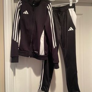 Adidas Kids Black and White Sweatpants Set